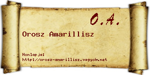 Orosz Amarillisz névjegykártya