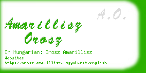 amarillisz orosz business card